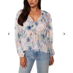 MISA Los Angeles Bina Top Abstract Watercolor L